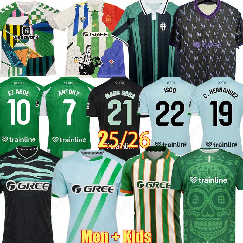 25 26 TOP ANTONY Real Camiseta LOCELSO soccer Jerseys Sustainability kit ISCO Betis EZ ABDE JOAQUIN 2026 camiseta de futboll SABALY BAKAMBU football shirts kids