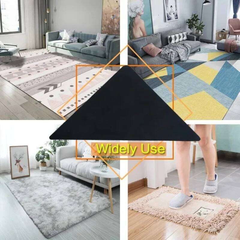 4PCS Nano PU Self-adhesive Anti-slip Triangular Carpet Household Floor Mat Fixed Patch Washable and Reusable H260226