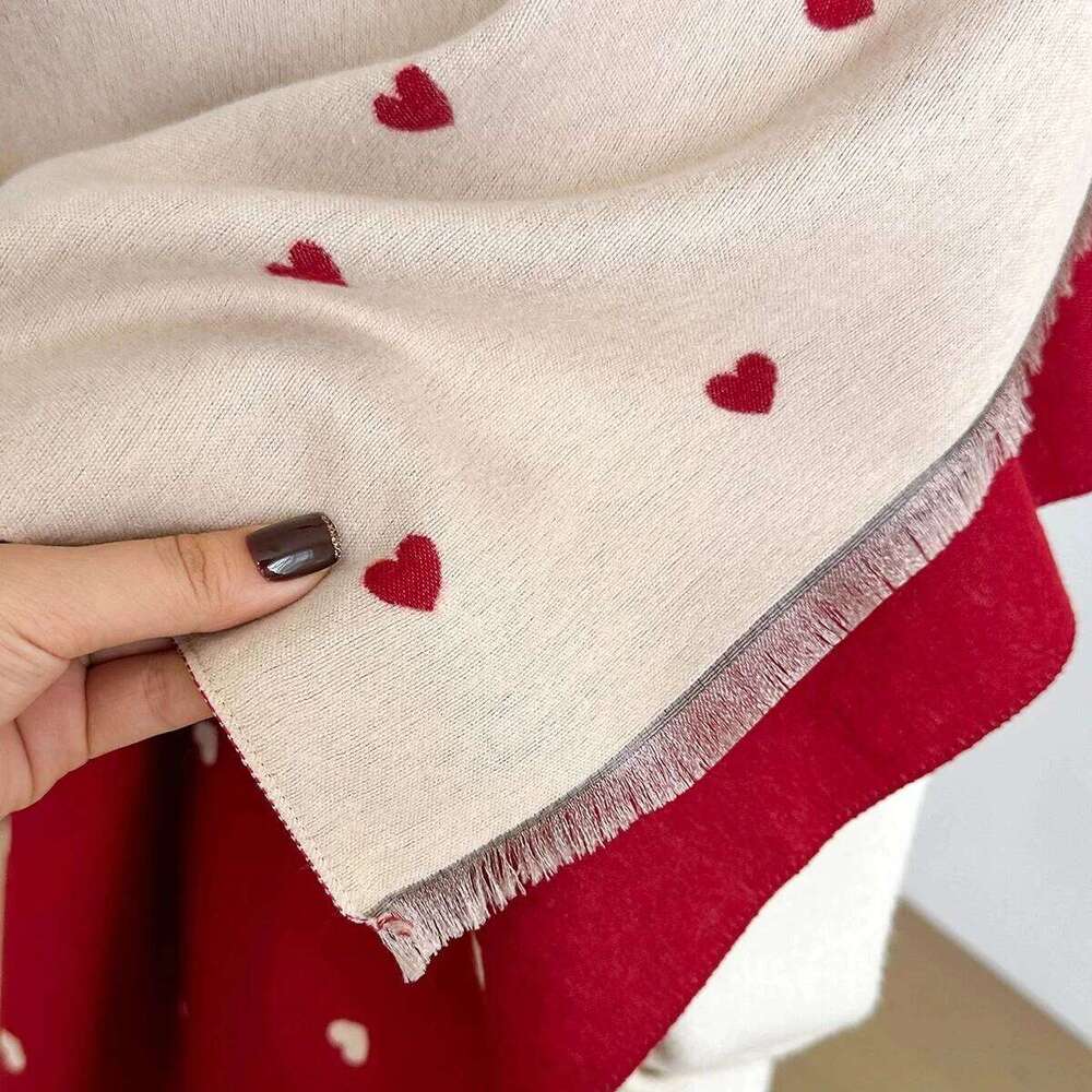 Autumn Winter New Elegant Flowers Design Imitation Cashmere Soft Warm Versatile Shawl Coldproof Windproof Blanket Scarf Z260226
