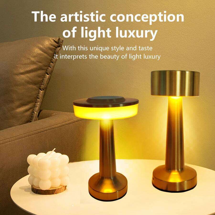 Metal Series Table Touch LED Simple Desktop Decorative Lamp Bedside Night Light For Bar, Coffee Table, Restaurant Z260227