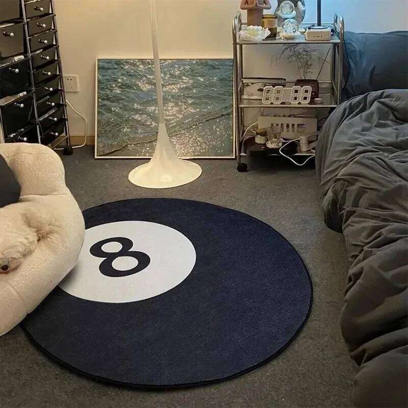 Record Music Round Cd Game Chair Floor Mat Decorated Living Room Lounge Large Area Non-Slip Carpet Easy To Clean H260227 - view 4
