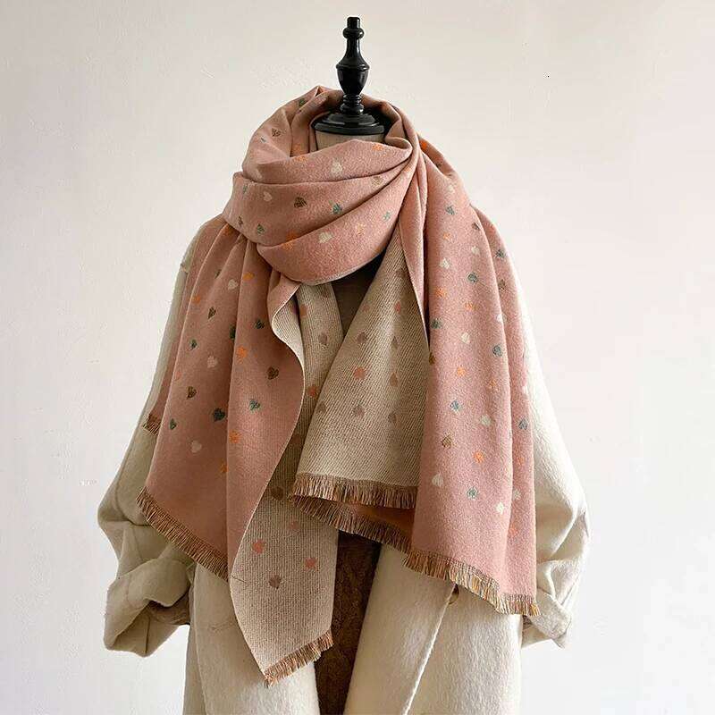 New Winter Cashmere Love Scarf for Women Shawl Wrap Female Pashmina Luxury Brand Poncho Thick Blanket Warm Bufanda Echarpe Femme Z260226