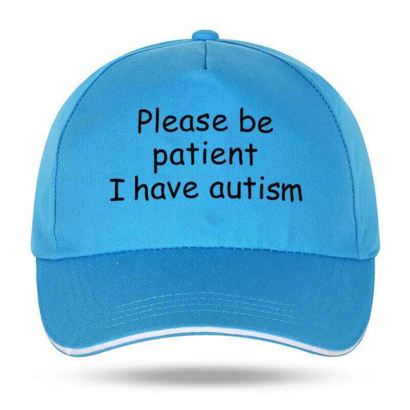 Please Be Patient I Have Autism Baseball Cap Hat Outdoor Fish Women Printed Czapka Bonnet Spring Casual mens cap Z260226