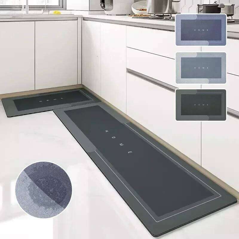 Diatomite Mat Rug Non-slip Kitchen Long Carpet Super Absorbent Floor Mats Entrance Doormat Carpets for Living Room H260226