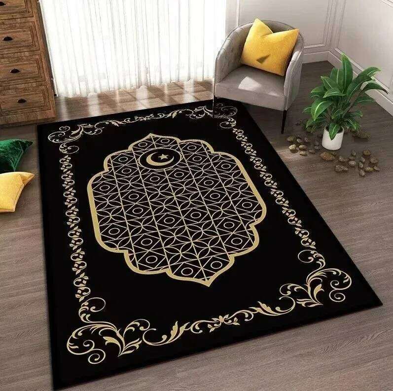 Islam Muslim Prayer Mat Living Room Decor Anti-slip Carpets Bedroom Bedside Soft Rug Entrance Doormat Machine Washable Carpet H260226