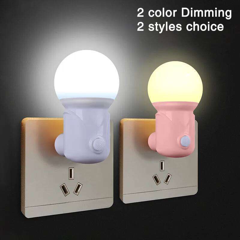 LED Lights EU/US Plug 2-color Dimmering Eye Protection Baby Nursing Sleep Light Reading Living Room Night Lamp Z260227