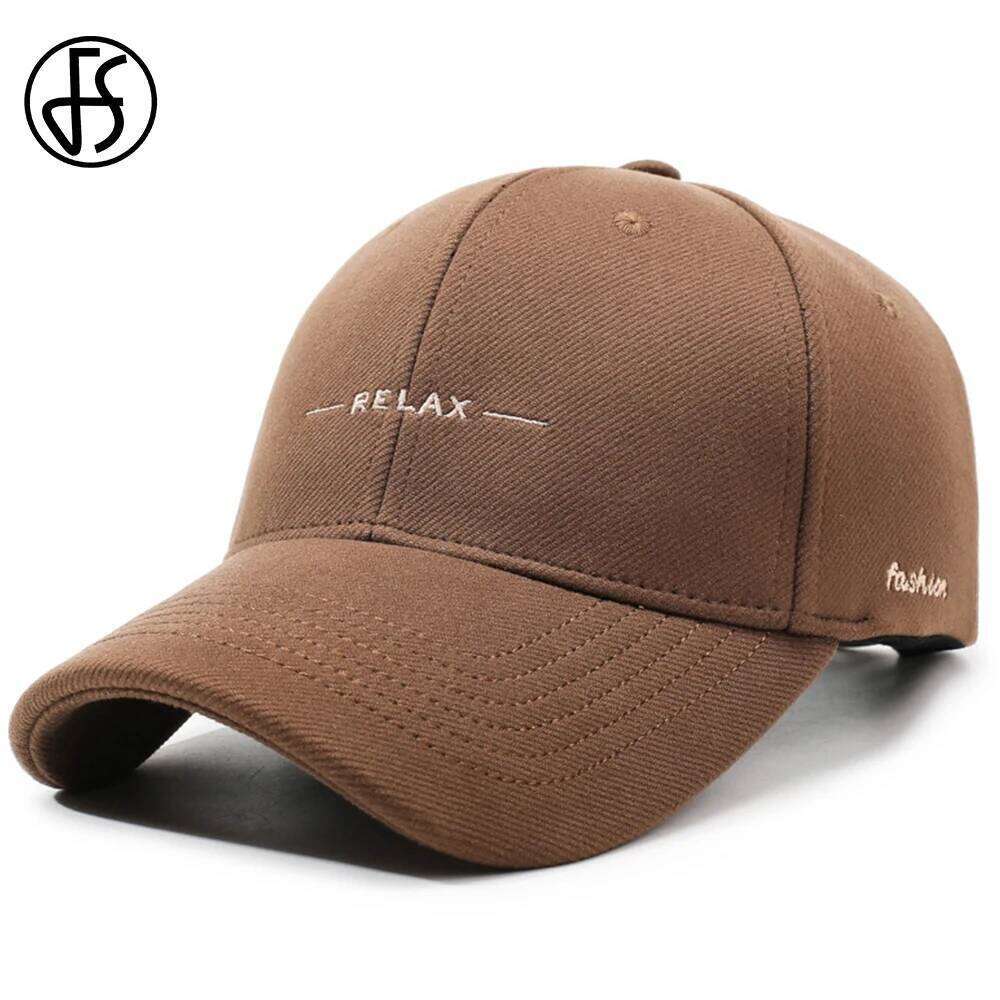FS Red Brown Thick Women Hat Warm Winter Baseball Cap For Men Stylish Letter Street Hip Hop Caps Brand Dad Hats Casquette Femme Z260226