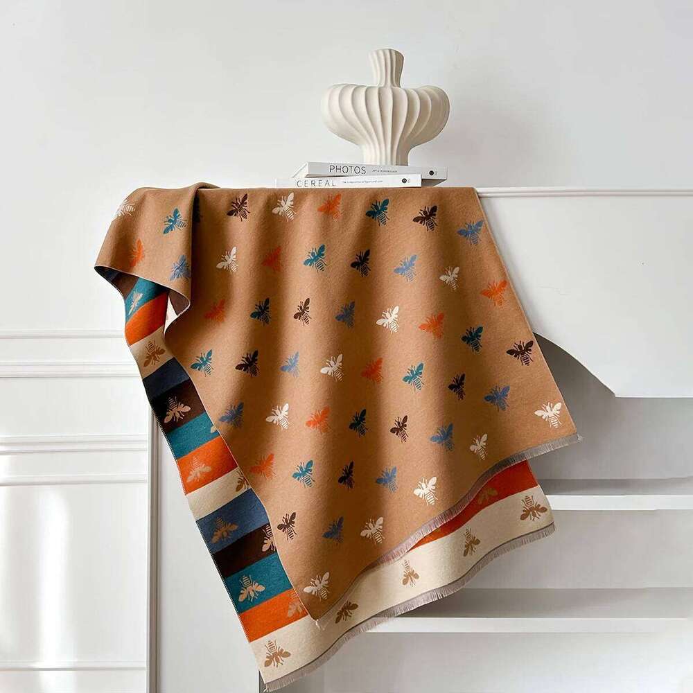 Women's Luxury Cashmere Pashmina Scarf Extra Warm Thick Shawl Rich Winter Print Foulard Blanket Wrap for Fashionable Warmth Z260226