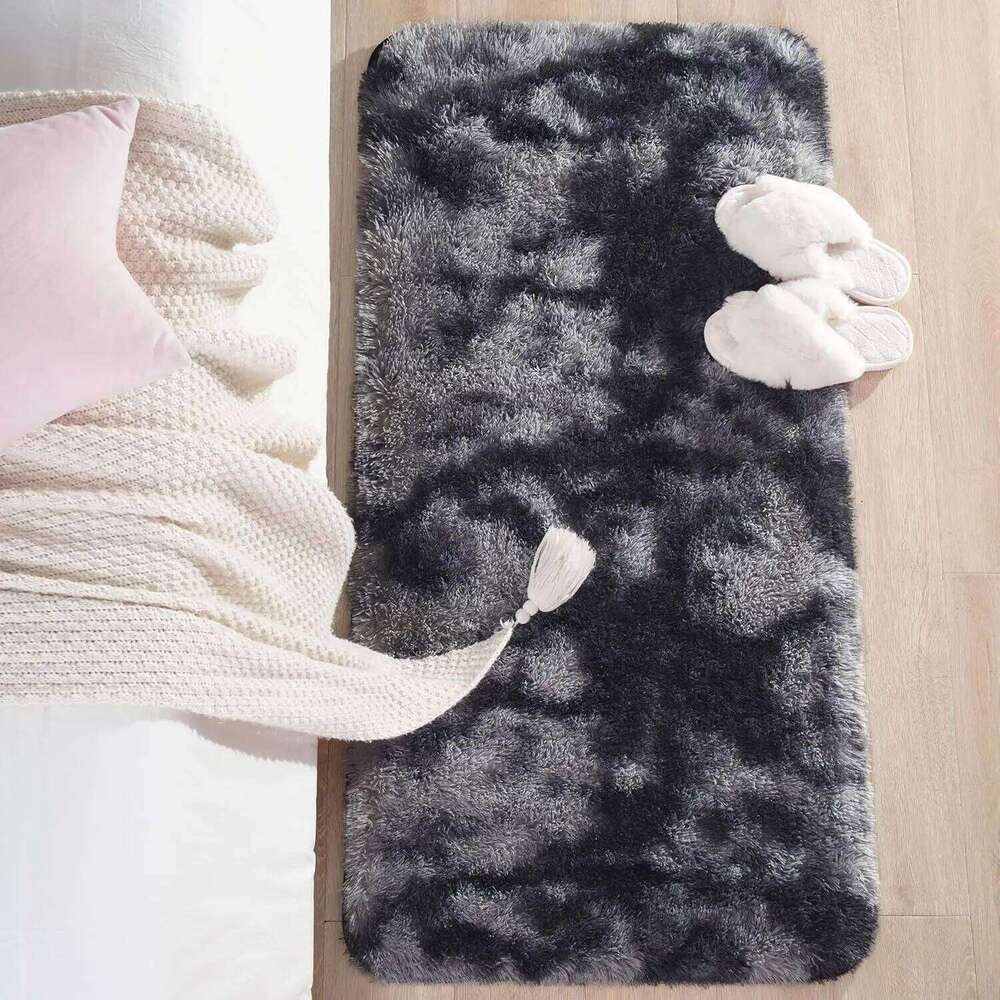 VIKAMA Modern Shaggy Soft Bedside Rug for Bedroom Living Room Sofa Runner Hallway Mat Home Decor H260226