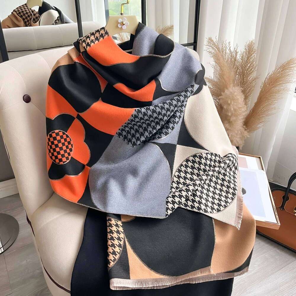 New Warm Luxury Cashmere Scarf Women Thick Print Fashion Shawl and Wraps Ladies Blanket Foulard Winter Pashmina Bandana Bufanda Z260226