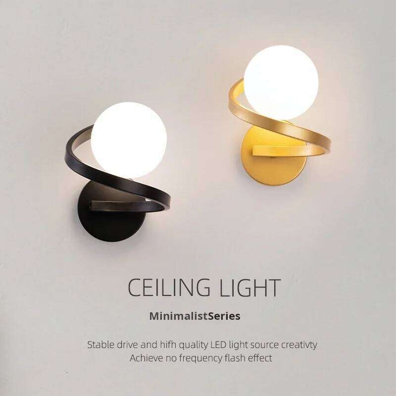 Wall bedroom bedside lamp 2024 new simple modern living room background wall light Z260227