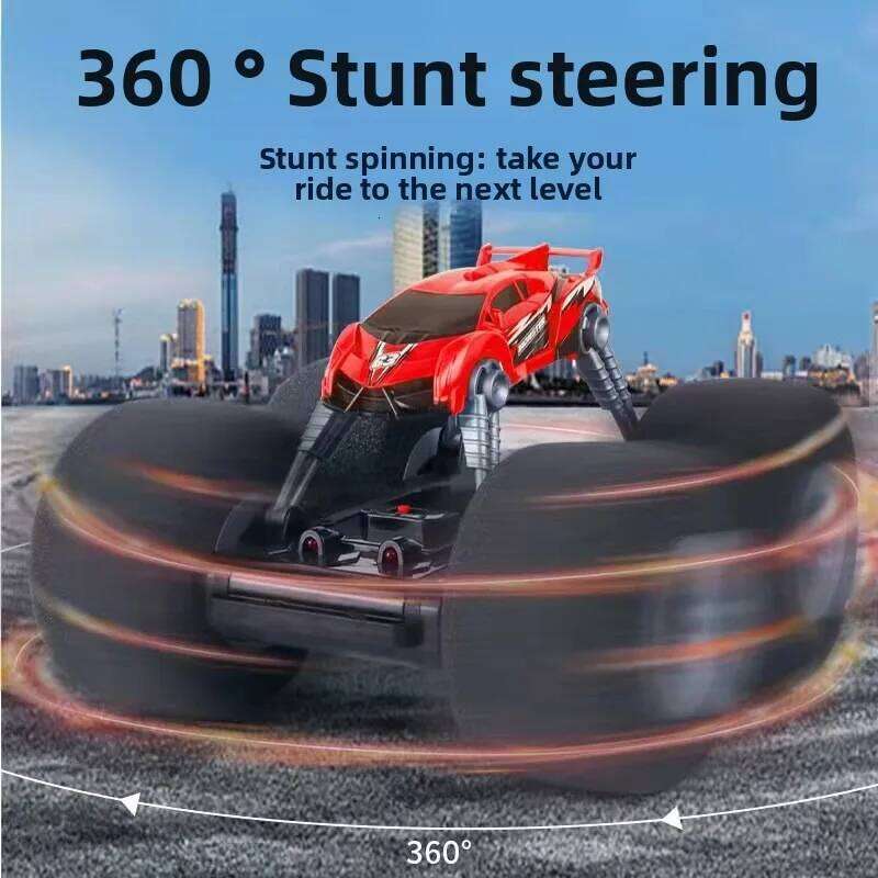 RC Kids Boys Remote Control Stunt Truck Sponge Wheel Off-Road Car Children Gift Rotate Radio-controlled Off-road Vehicle H260227