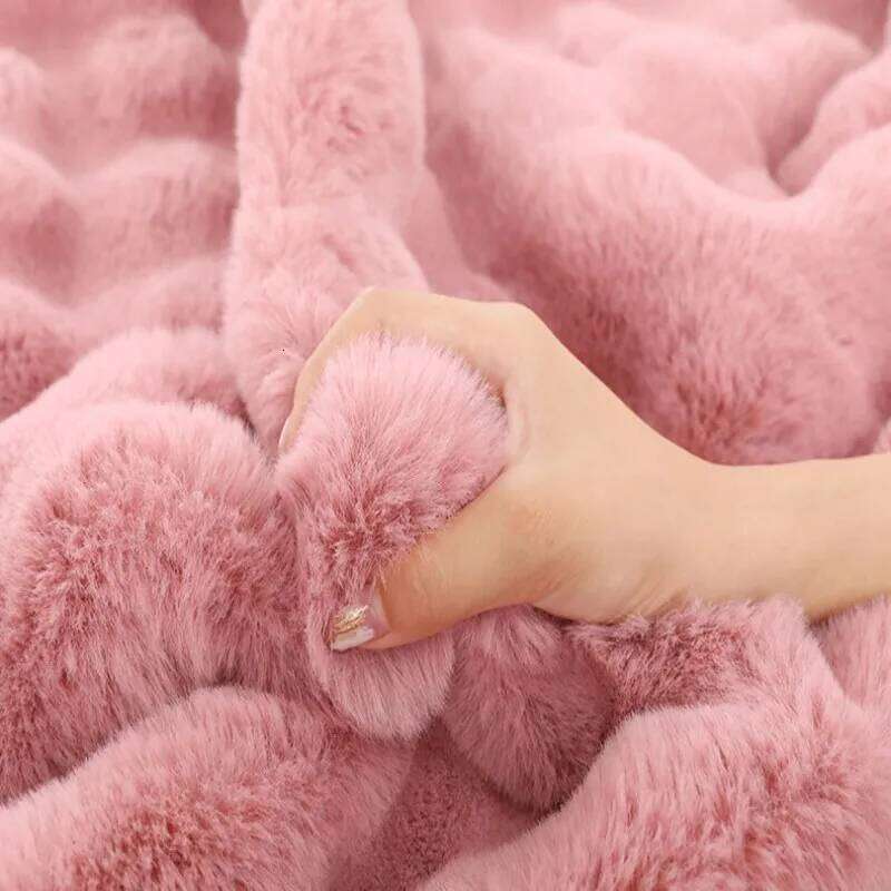 1Pc Bubble Plush Carpet For Home Decor Imitation Rabbit Hair Balcony Cushion Kids Living Room Faux Fur Rug Girl Bedroom Foot Mat H260226