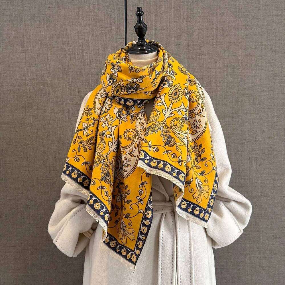 2025 New Women Fashion Brand Scarf Luxury Autumn Winter Warm Shawls Cashew Print Scarves Pashmina Mujer Femme Foulard Bufanda Z260226