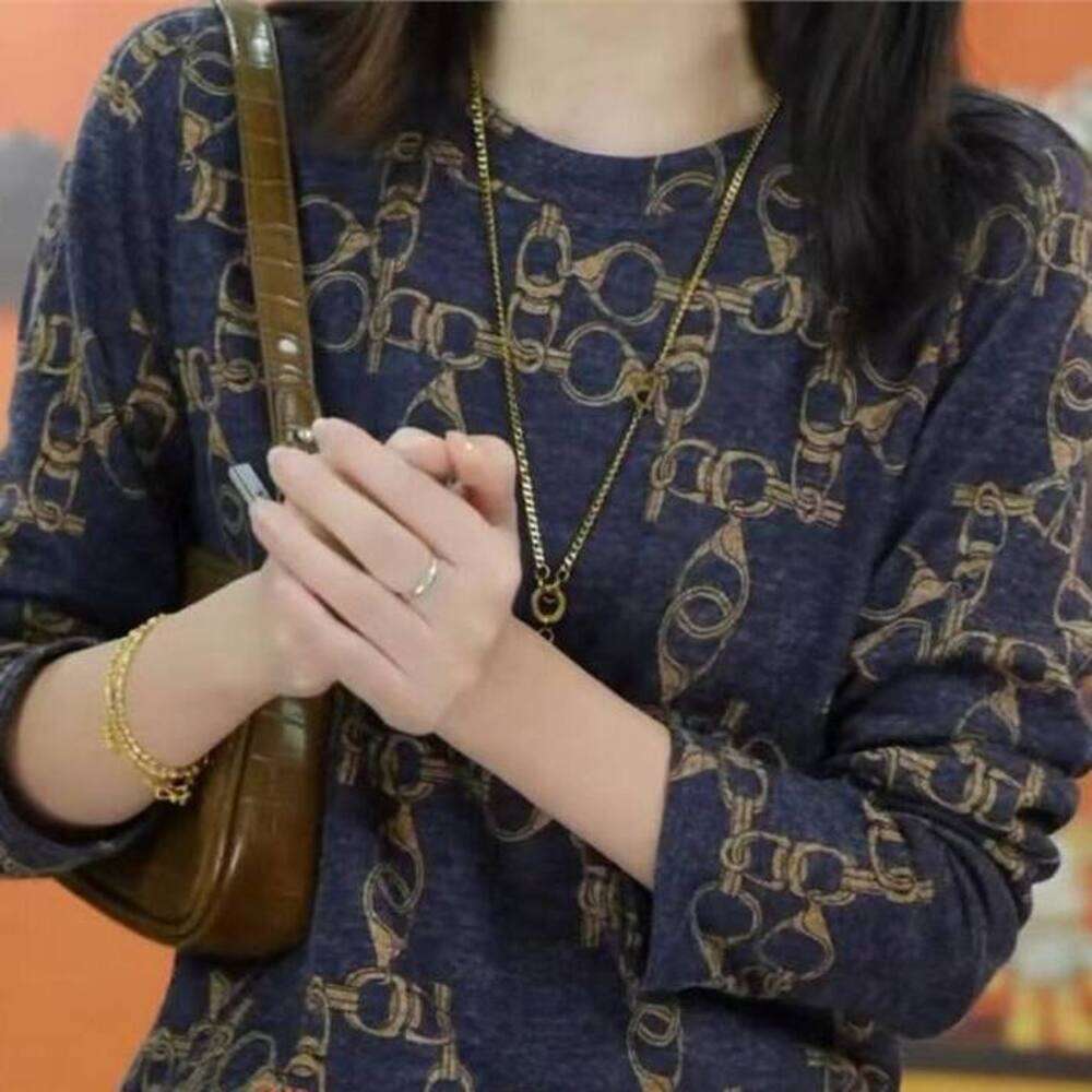 Spring Autumn New Women's Long Sleeve T-Shirt, Casual Loose Fit Warm Base Shirt, Fashion Solid Color Soft Tops for Women