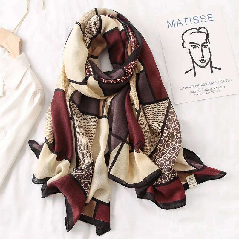 New Design Brand Winter Women Scarf Fashion Plaid Print Cotton Hijabs Scarves For Ladies Shawls and Wraps Pashmina Stoles Muslim Z260226