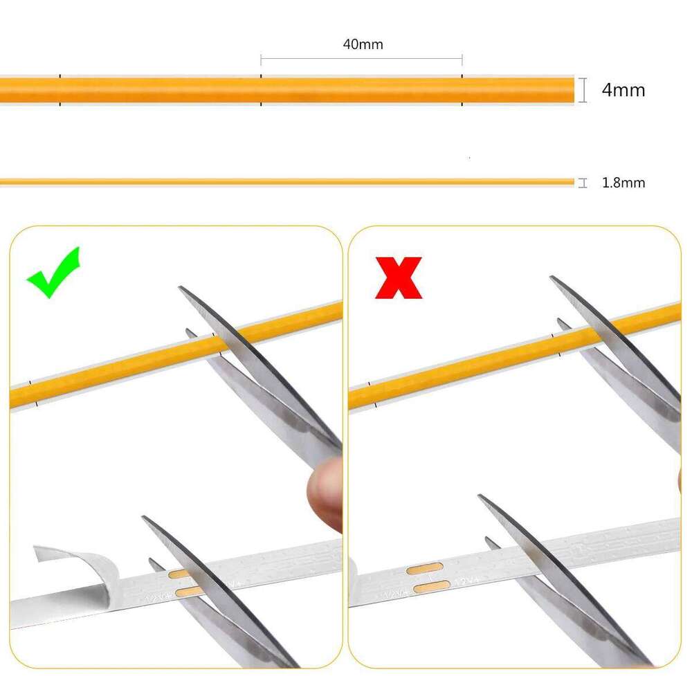 5mm DC12V Car Interior Ambient Lights Atmosphere Decorative Lamps Lighting COB LED Strip 1M 2M 3M 5M Z260226