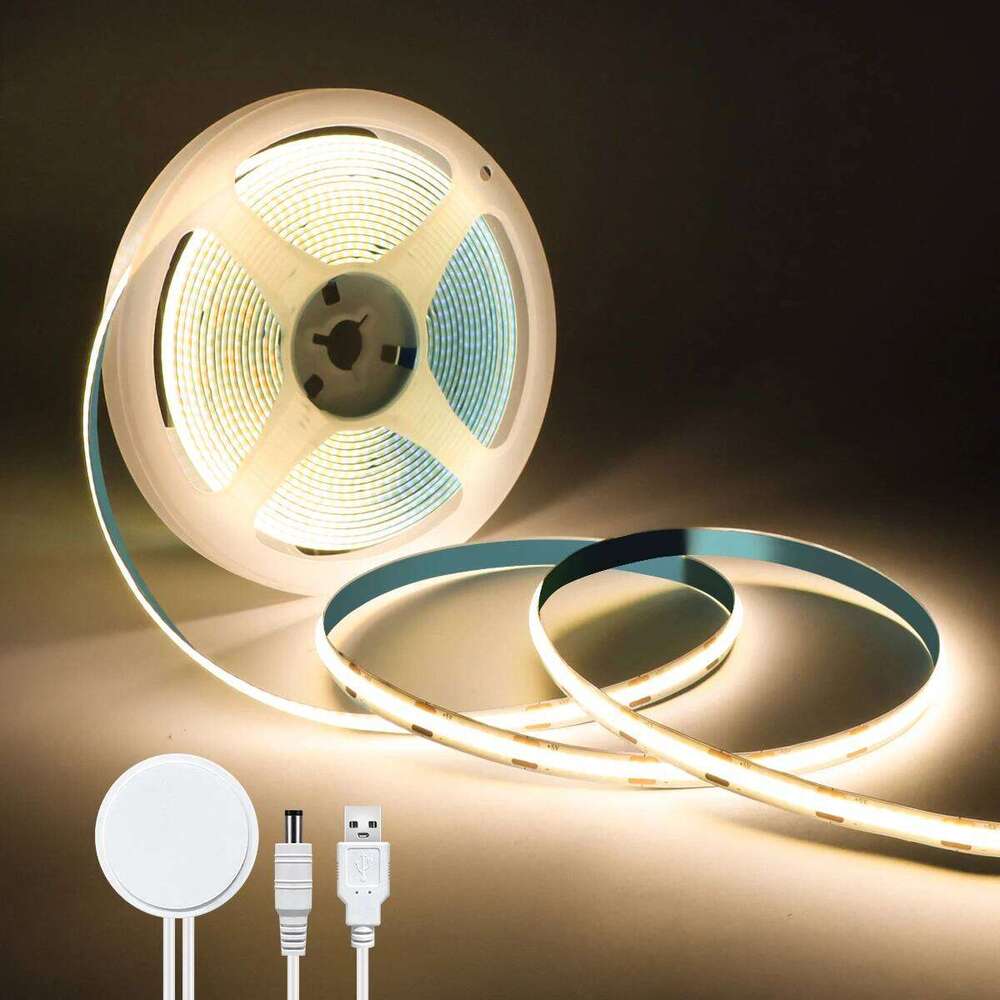 5V Motion Sensor LED Light COB Led Strip USB Powered Penetrate Wooden Switch Lights Room Decor Human Body Induction Lamp Z260226