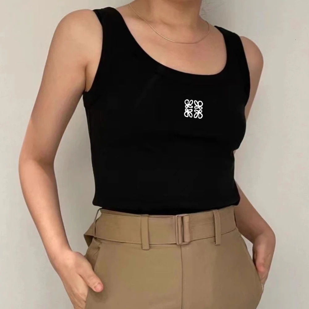 Women Solid Round Neck Ribbed Tank Top Camisole Women Summer Basic Elastic Tank Top O Neck Solid Long Fitness Tank Top 260227