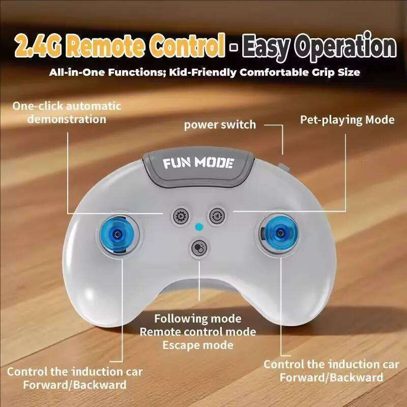 1:64 2.4G RC Mini Induction Cars with Light and Music Sensor-Remote Control Multifunctional Racing Outdoor Fun Car Toys H260227