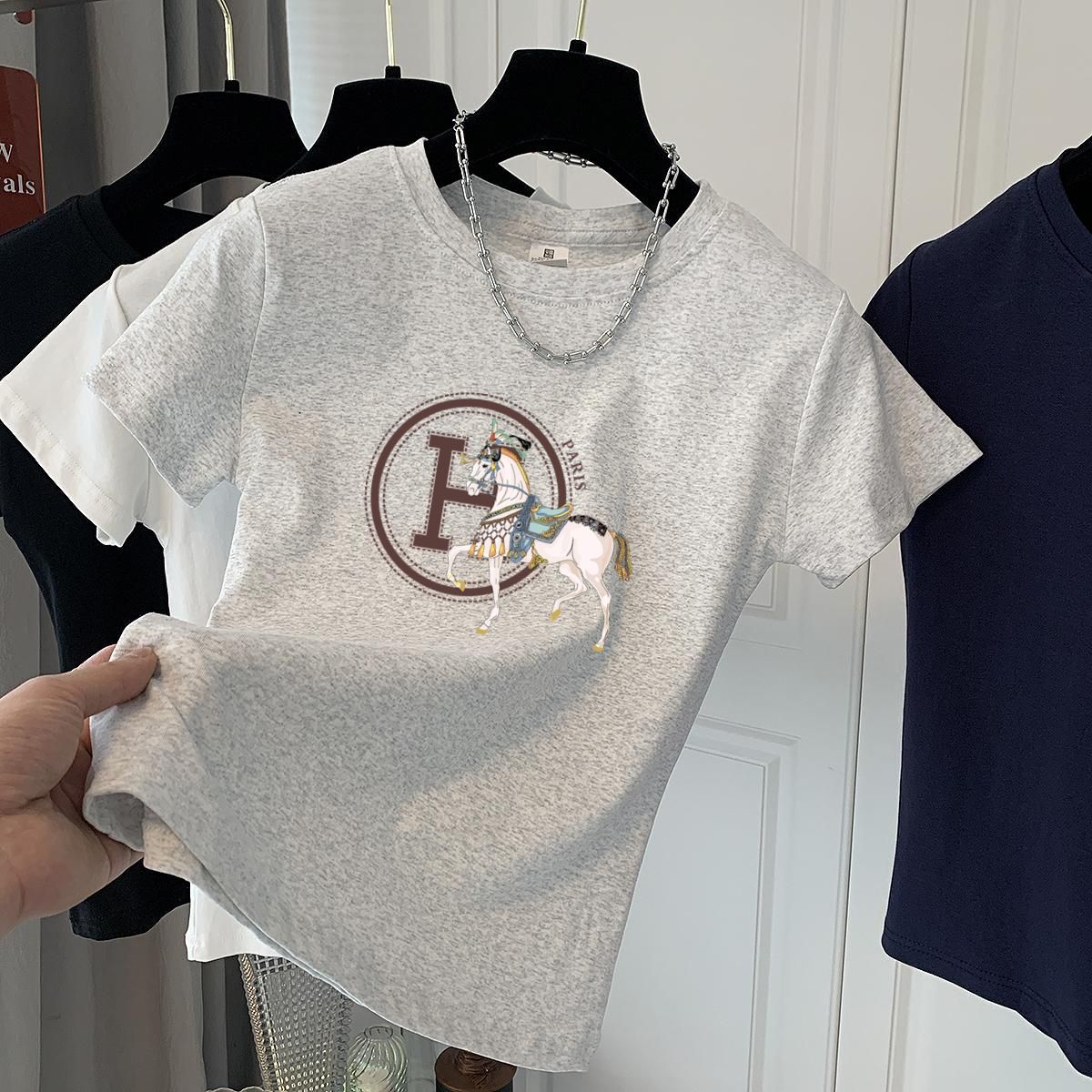 Women's T Shirts White Ladies Summer Versatile Women Clothing Fashion Harajuku Personality Graphic Aesthetic Clothes Vintage Top