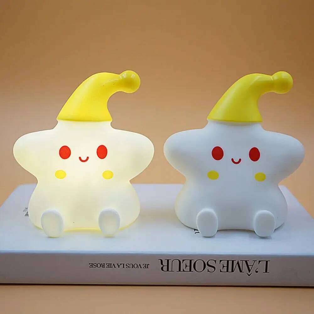 LED Silicone Night Light Little Star Creative Bedside Touch Table Lamp Bedroom Decoration Kawaii Gift For Kid Children Z260227