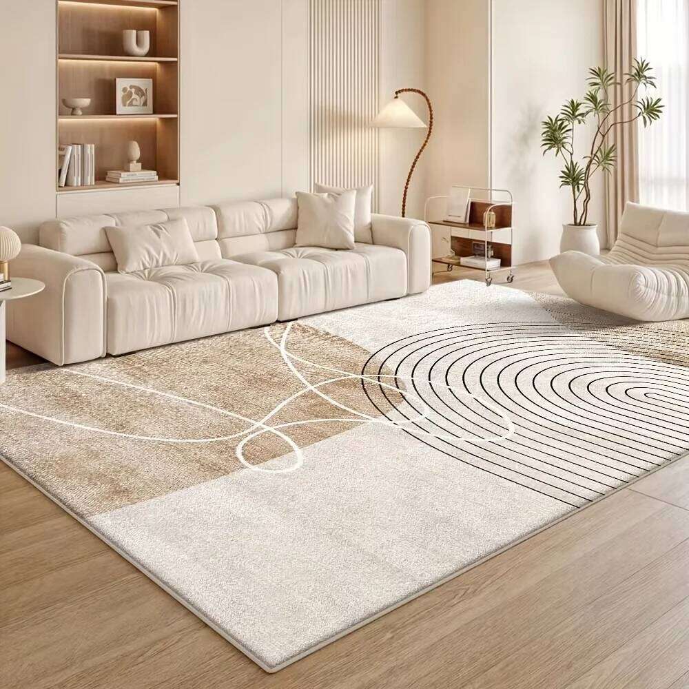 VIKAMA Flannel Carpet Modern Light Luxury Living Room Bedroom Bedside Simple Mat Large Rug Non-slip Washable Home Decor H260226
