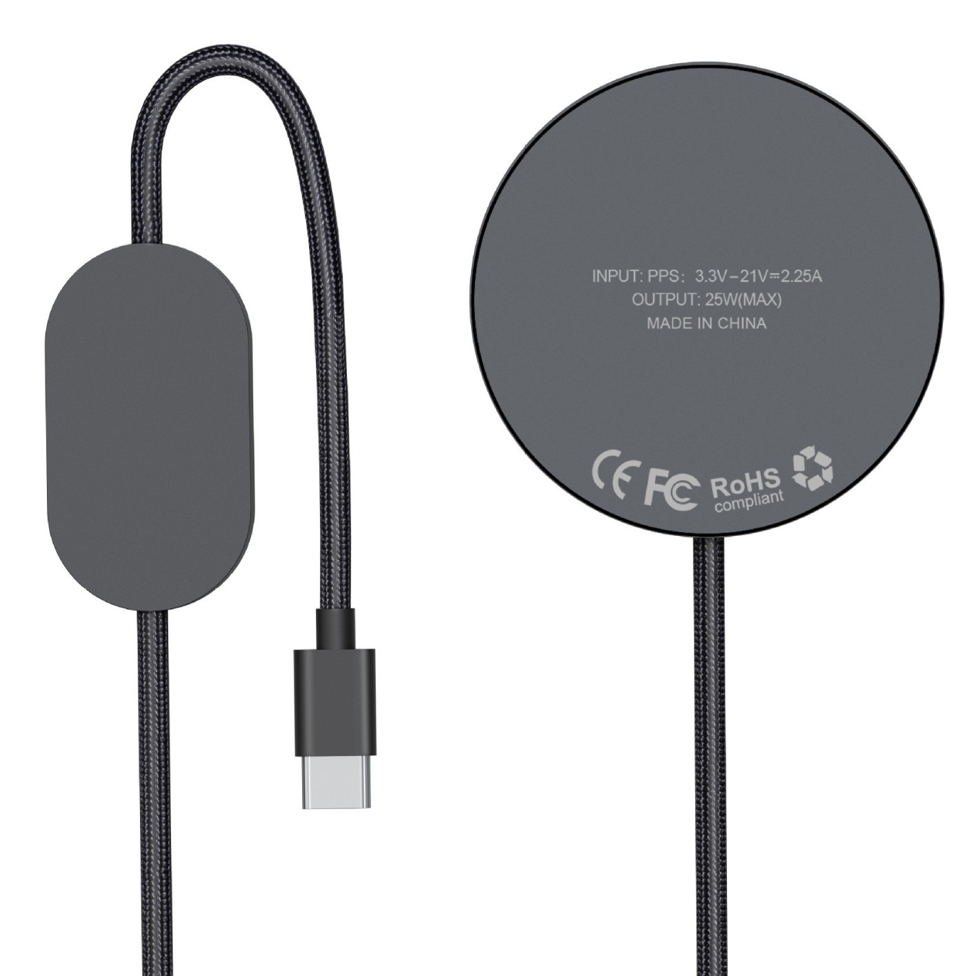 Magnetic 25W mobile phone earphones wireless fast charging charger