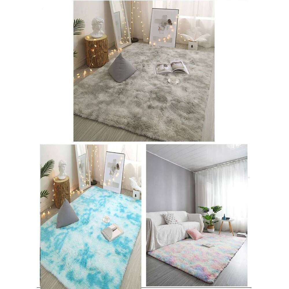 Plush living Decoration Children bedroom carpet Fluffy for hallway Non-slip Hair Rugs Bedside designs room Mat H260226