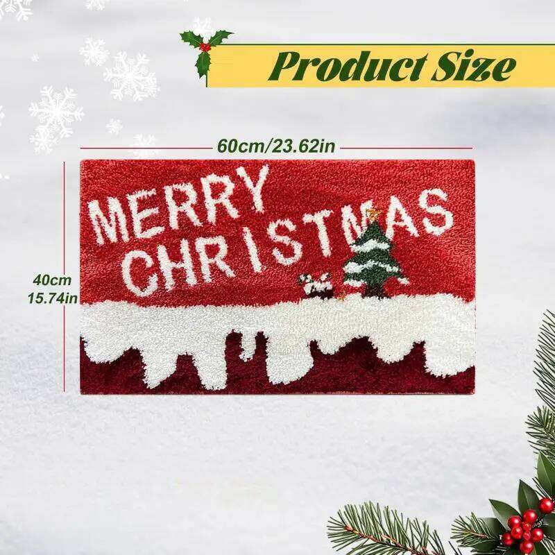 Door Mat Red Santa Claus Outdoor and indoor Gingerbread Man Carpet New Year 2026 Merry Christmas Home Decor Foot Mats H260227 - view 3
