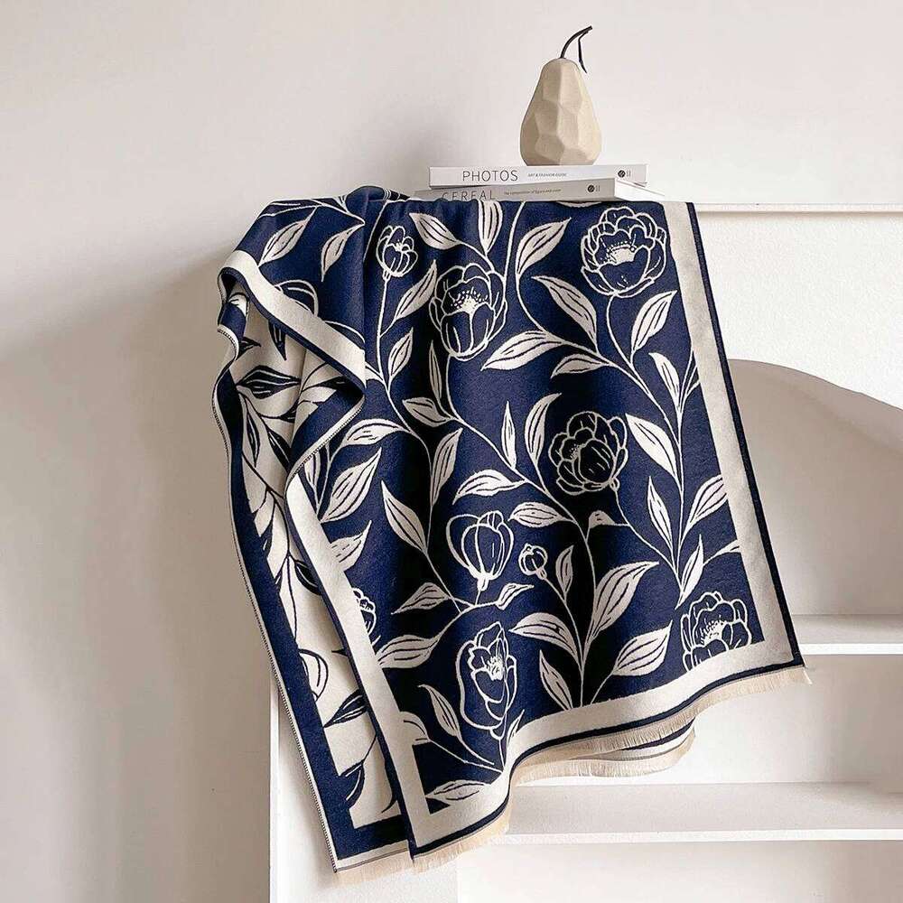 NEW Brand Women Fashion Jacquard Imitation Cashmere Soft Warm Pashmina Shawl Winter Coldproof Windproof Blanket Scarf Z260226