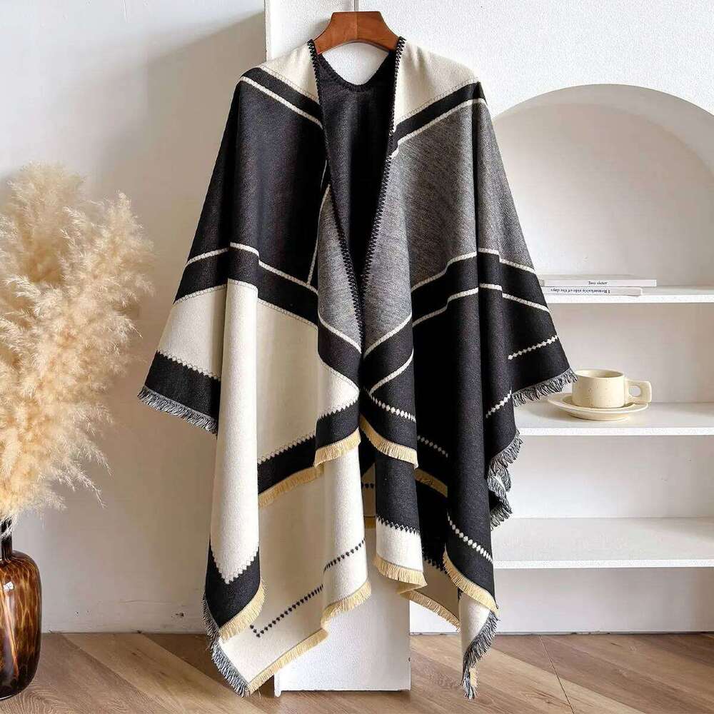 2025 Luxury Brand Cashmere Women Scarf Winter Warm Slit Double-sided Large Shawl Pashmina Foulard Square Thick Blanket Poncho Z260226