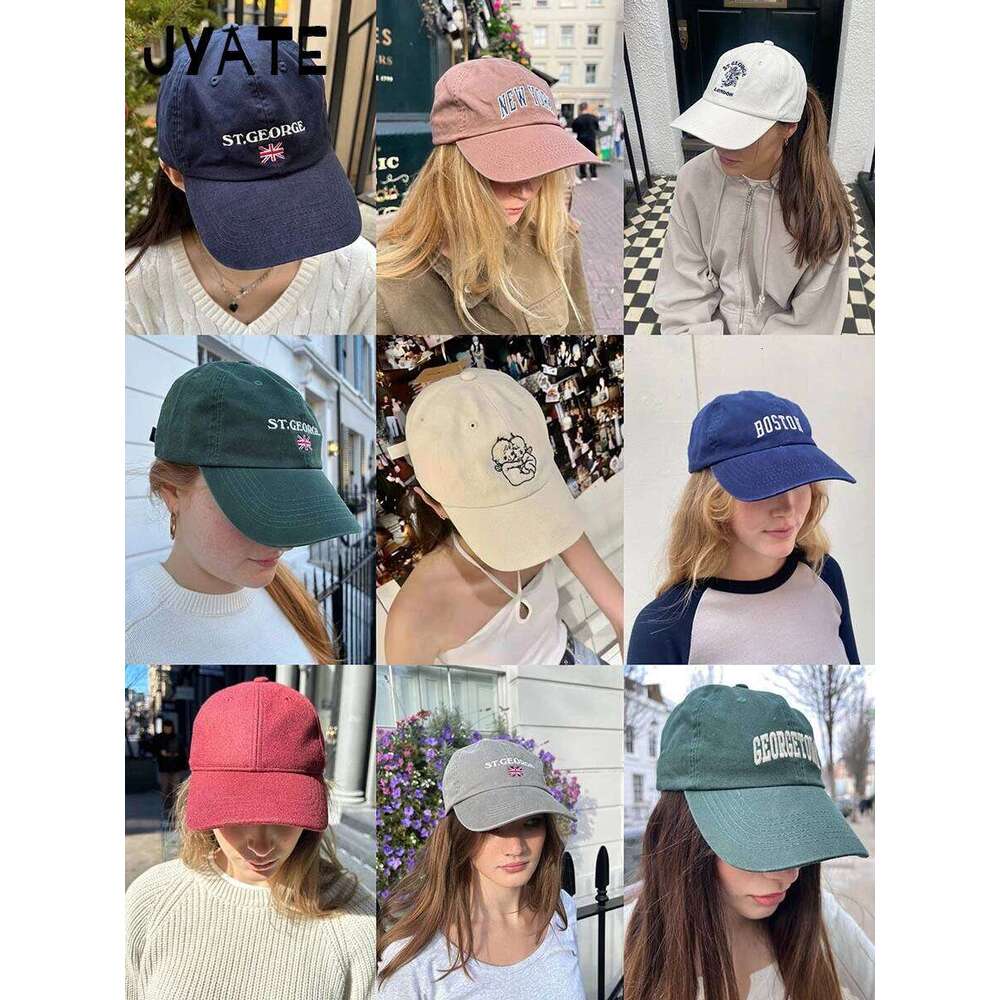 New Letter Embroidery Red Baseball Cap Women Casual Street Cartoon Sunscreen Hat Femme Vintage Preppy Style Snapback Hats Y2K Z260226