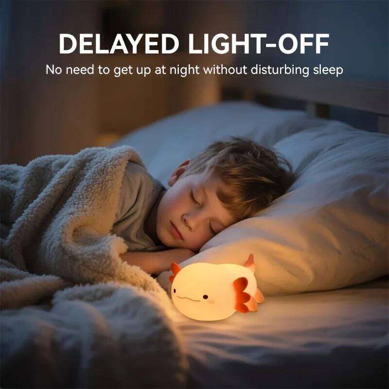 Multi-color cartoon night light, touch-sensitive timer function, USB rechargeable desk lamp, suitable for room and home dcor. Z260227