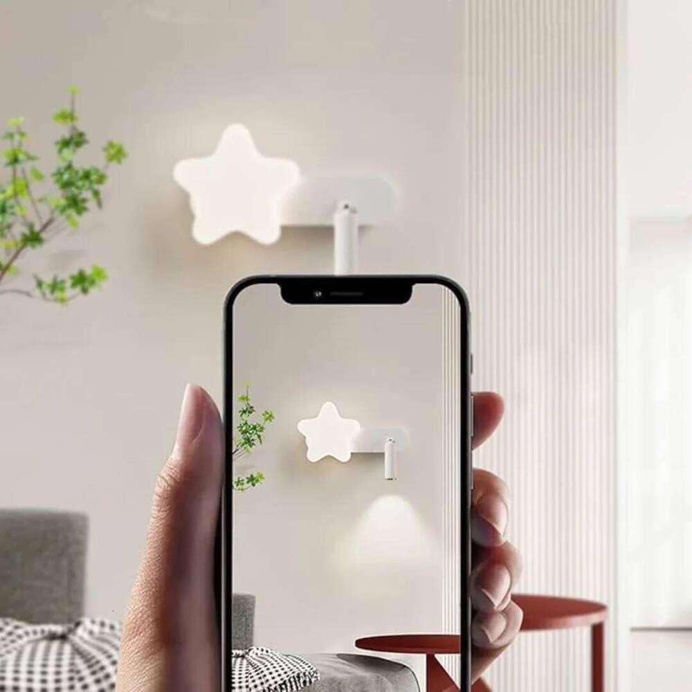 LED Dimmable Lamp with Remote Control Star Spotlight Rotatable 350 Lighting Decor Bedroom Study Wall Lights Z260227
