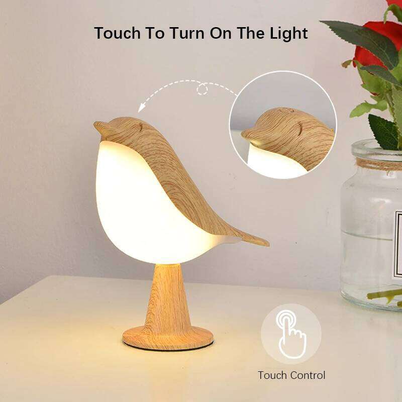 LED Magpie Night Light: Touch Control, Hanging Design, Table Lamp, Portable. Suitable for Bedrooms, Living Rooms, Weddings. Z260227