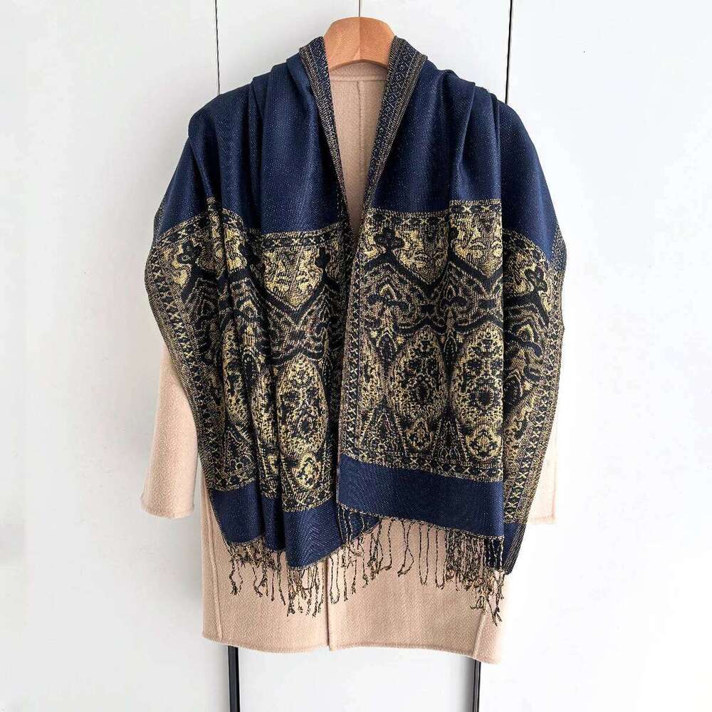 Luxury Scarf For Women Autumn Faux Cashmere Pashmina Wrap Warm Winter Shawl Design Print Female Foulard Stoles Brand Z260226