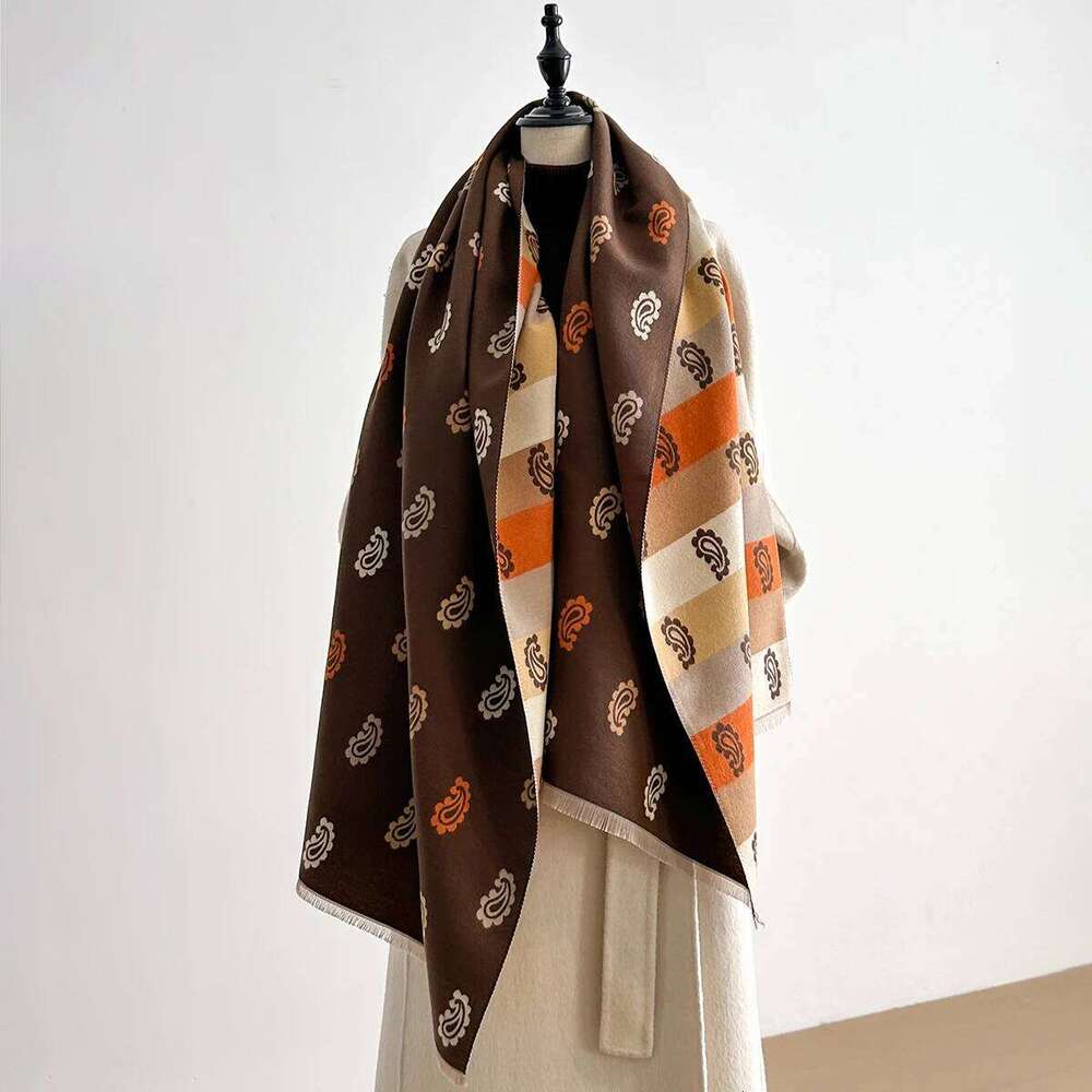 2025 Luxury Fashion Womens Colorful Paisley Pattern Shawl Pashmina Warm Autumn Winter Scarf for Mujer Femme Stylish Accessory Z260226