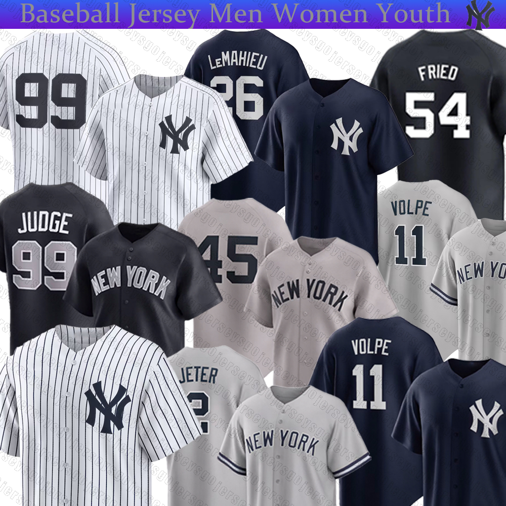 99 Aaron Judge NY Yankees Jersey Baseball Jerseys Jazzs Chisholm Jr. 45 Gerrit Cole 11 Anthony Volpe 48 Paul Goldschmidt 35 Cody Bellinger 27 Giancarlo Stanton Jersey