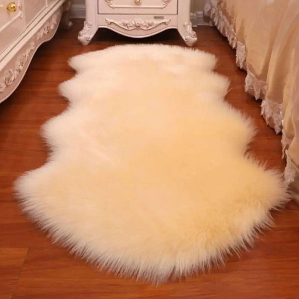 Artificial Sheepskin Long Hair Carpet Floor Wool Mat Soft Faux Fluffy Shaggy Rugs Home Decor H260226