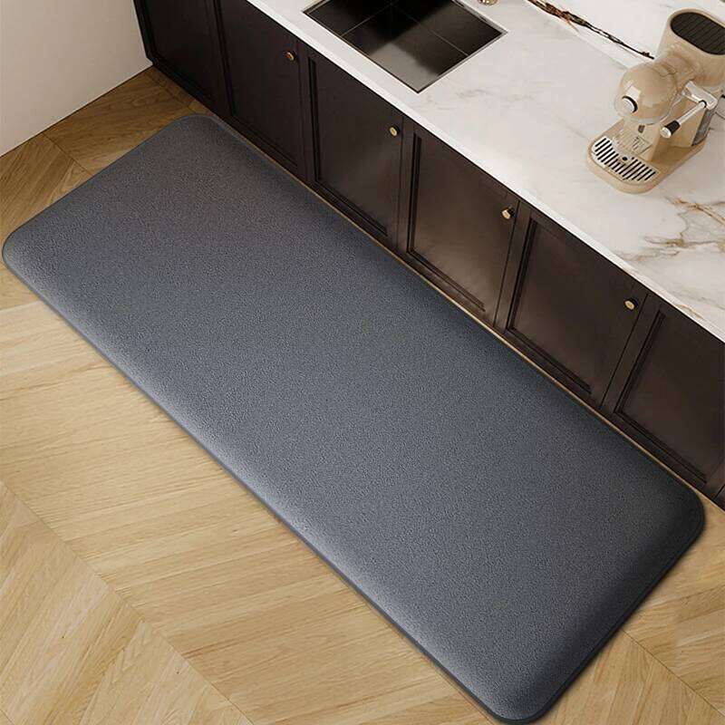 Long strip thickened kitchen water and oil absorbent floor flannel non-slip dirt-resistant foot entrance door mat H260226