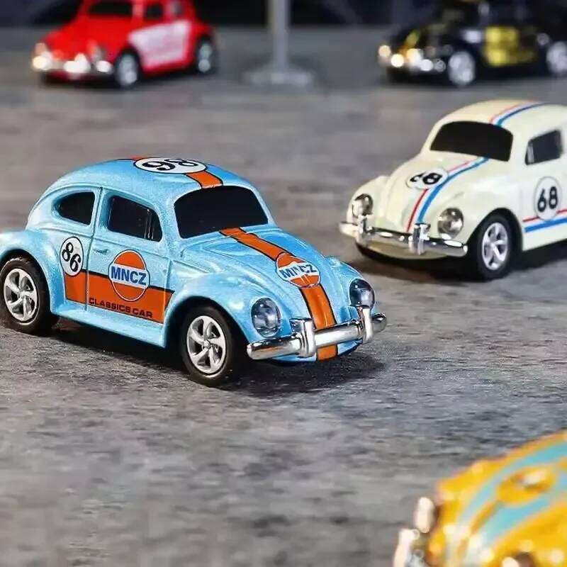 1/64 Drift Small Remote Control Wireless Mini Retro Simulation Beetle Alloy Model Boy Toy Car H260227