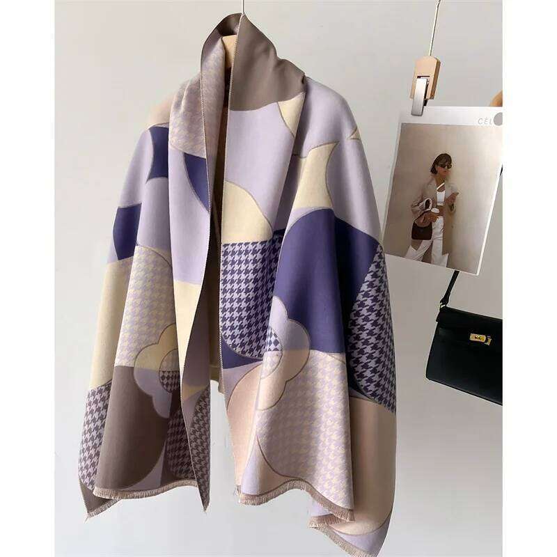 New Winter Shawl Scarves Wrap 2025 Design Cashmere Scarf Women Warm Fashion Pashmina Femal Poncho Neckerchief Echarpe Bandana Z260226