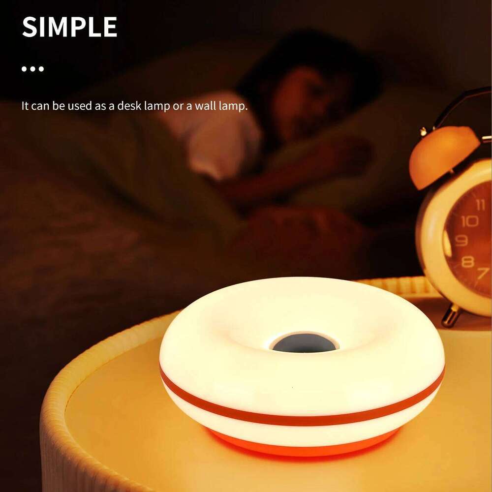 USB plug Doughnut table lamp bedroom bedside ambient light Bauhaus living dining room decorative lightNot glass Z260227