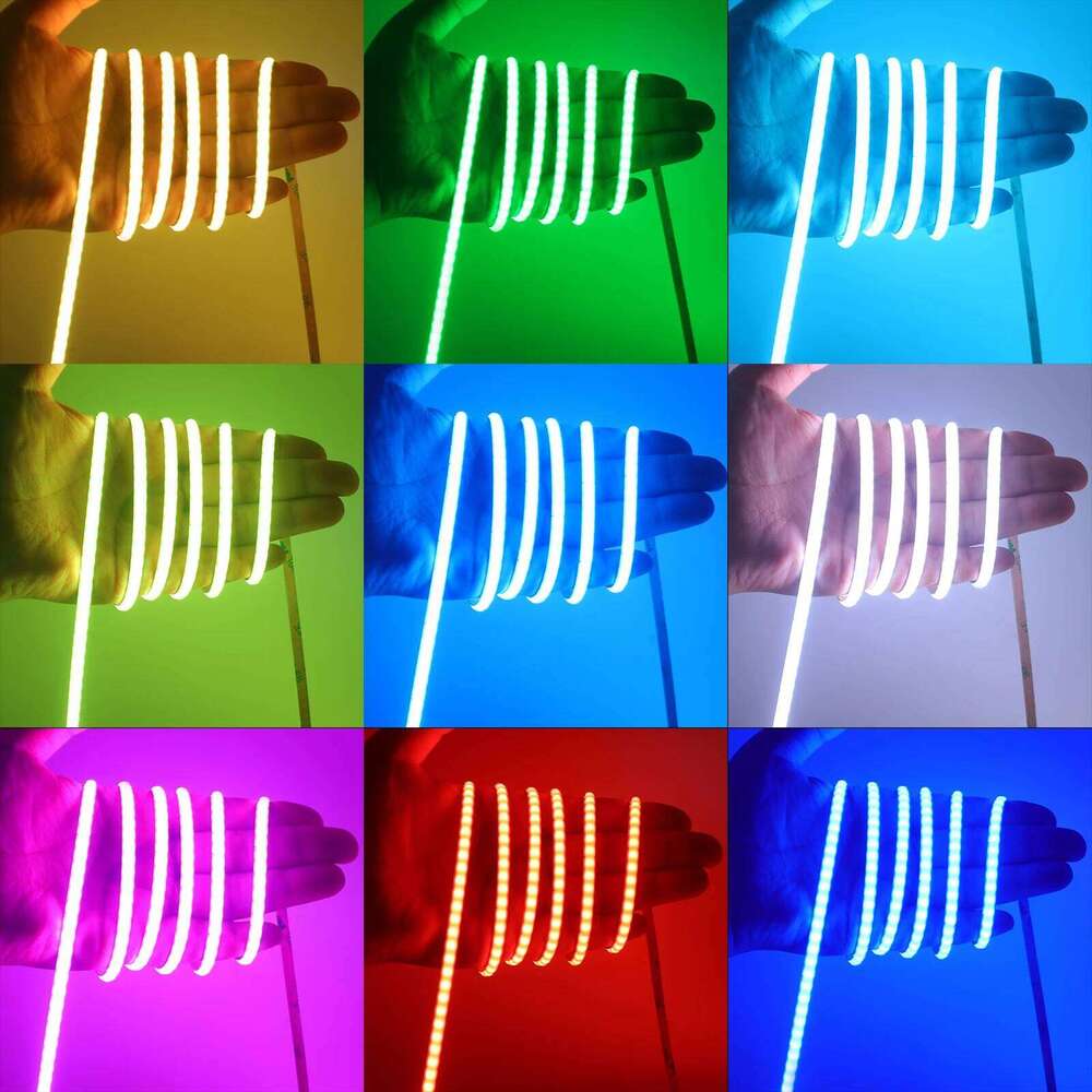 DC 12V 24V RGB COB LED Strip Narrow Version 5MM 576LEDs/M High Bright Dotless Home Decor Led Tape Diode Flexible Ribbon Rope Z260226