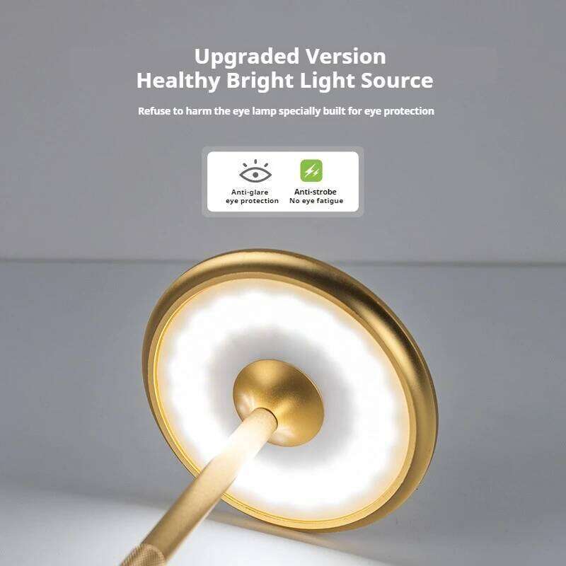 Rechargeable Alloy Table for Bedroom Wireless Touch Camping Candle Creative Desk Lamp USB-C Charging 2400mAh Z260227