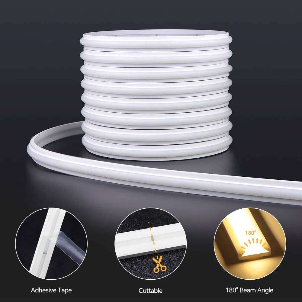 Smart Dual Sensors PIR Motion Sensor Switch DC 24V Solid Silicone Neon Light COB LED Strip Self-adhesive Room Stair Night Lamp Z260226