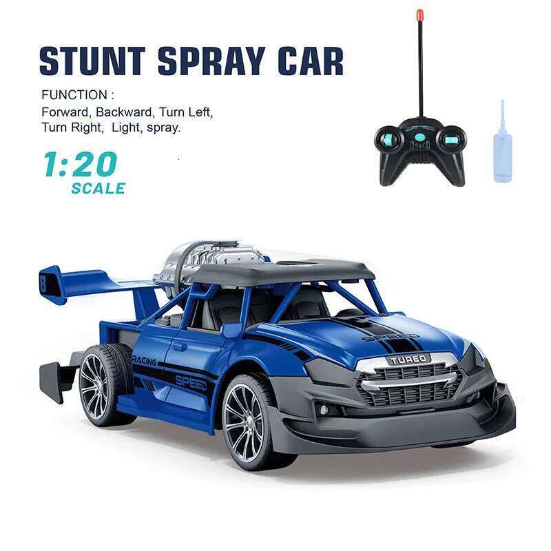 1:20 RC Car Remote Truck with Light Smoke Spray Electric Racing Vehicle Radio Control Model Kid Gift Boy Toy H260227