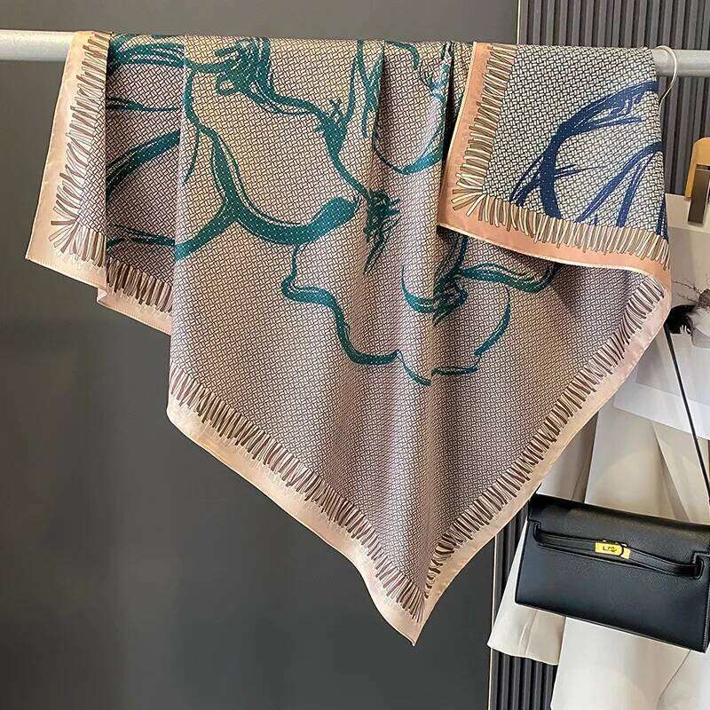 9090CM New Retro Double-sided Printed Neck High-end Fashion Age-Reducing Silk Fashionable Scarf With Shawl Z260226
