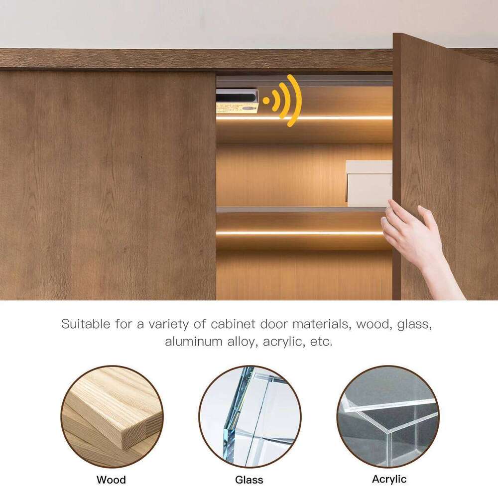 Smart Proximity Motion Sensor COB Strip LED Under Cabinet Lights For Kitchen ,Wardrobe, Bathroom Double Door Decor Lighting Z260226